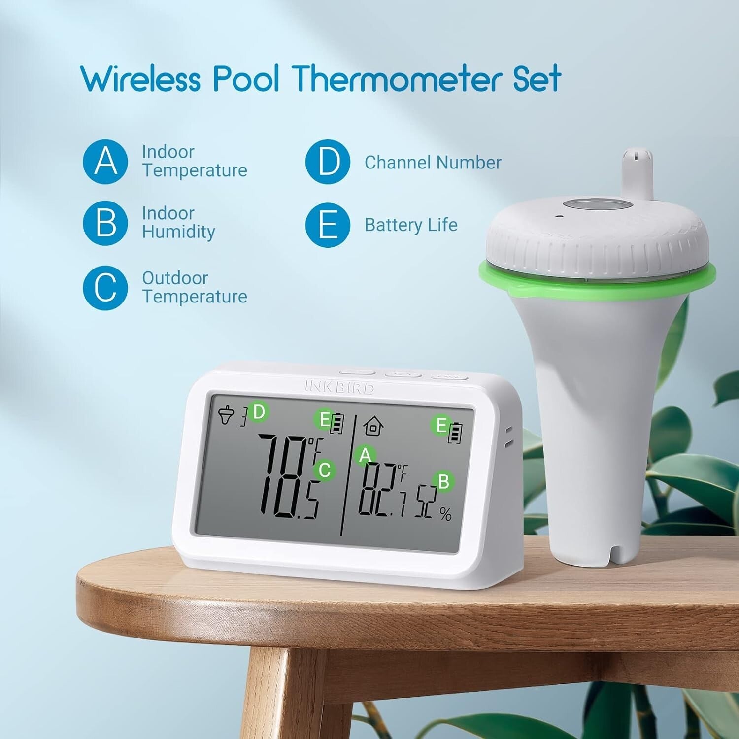 Compact Wi-Fi Connected Thermometer & Humidity Monitor for Water Settings