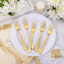 Load image into Gallery viewer, Bulk Gold Plastic Forks - 600 Heavy Duty Forks for Stylish Events &amp; Gatherings