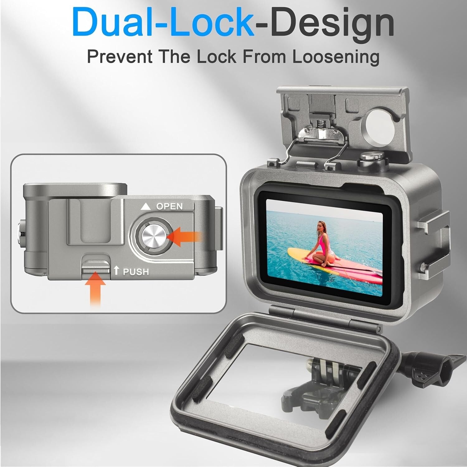 Professional Underwater Housing for GoPro Hero 9-13 - 263FT Waterproof Dive Gear