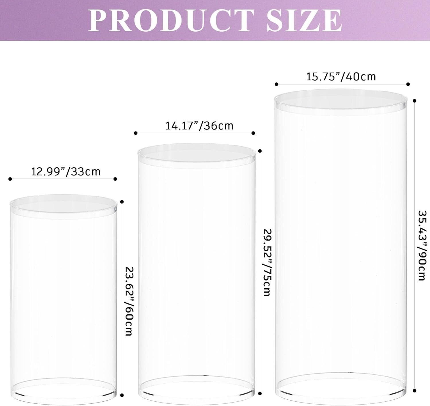 Lightweight Stackable Cylinder Pedestal Stands - Wedding Decor Essentials