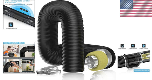 4-Layer Insulated Flexible Duct - 6'' x 8 Ft, Ideal for HVAC and Noise Control