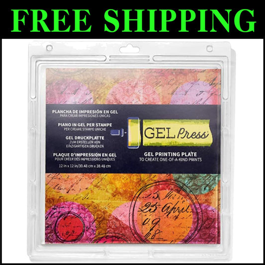 Durable 12-Inch Gel Monoprinting Plate - Perfect for Scraping, Journals & Crafts