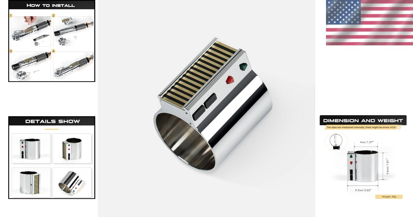 High-Quality Lightsaber Control Button Box - Perfect for DIY Luke Hilt Projects