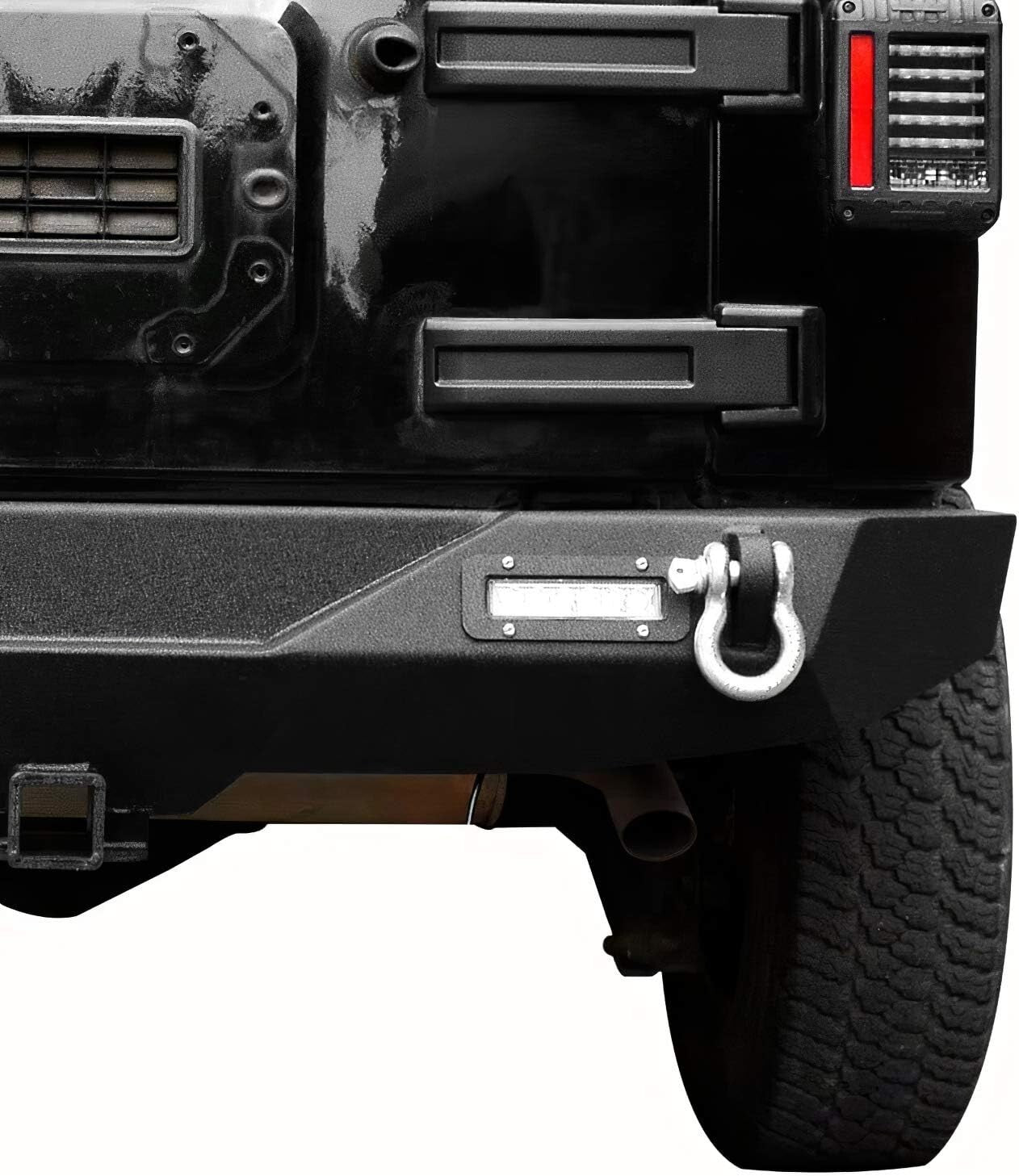 Stylish Jeep Wrangler JK Compatible Bumper with Built-In LED Lights & D-Rings