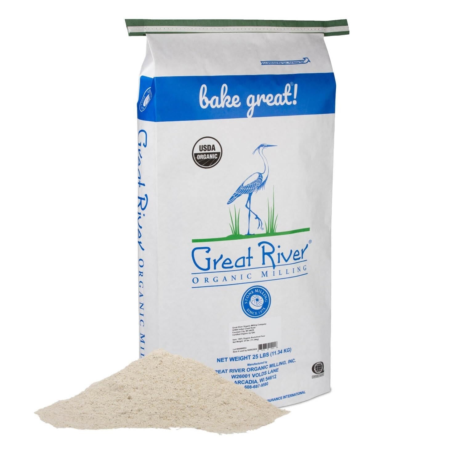 Bulk Organic Buckwheat Flour (25 lbs) - Versatile for Bread, Scones, and More