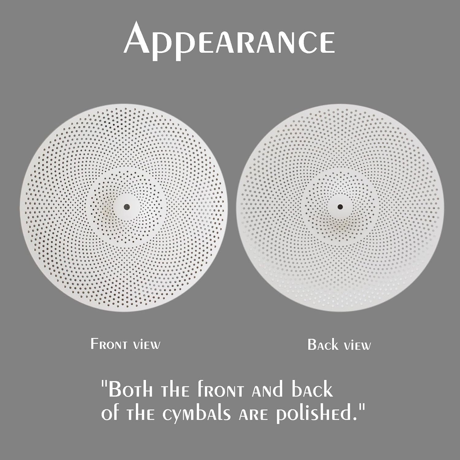 Professional 5-Piece Cymbal Set with Polished Finish - Low Noise for All Levels