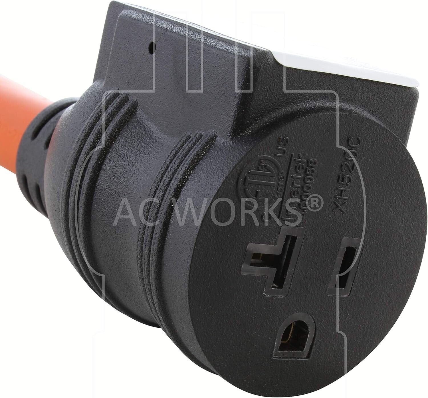 Efficient 4-Prong Male Plug to 20 Amp Household Female Connector with Breaker
