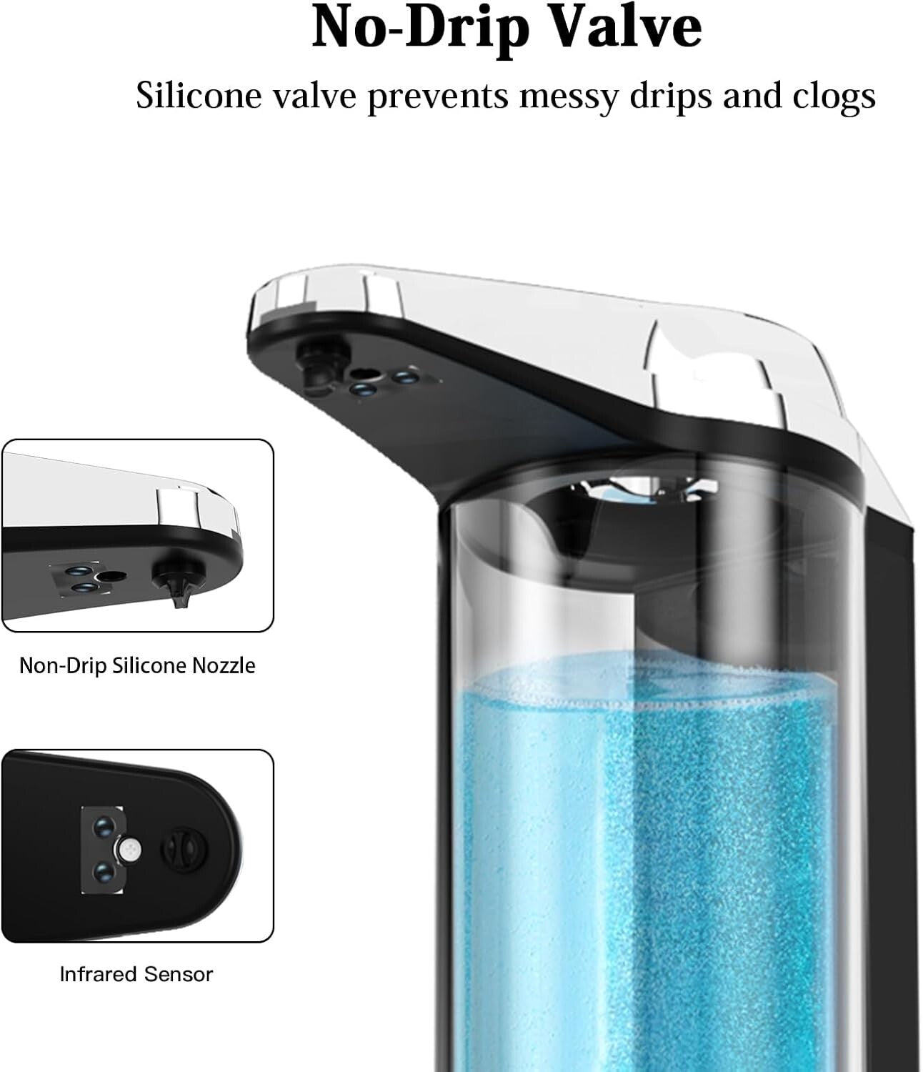 Elegant 500ml Touchless Soap Dispenser - Infrared Sensor with Adjustable Volume