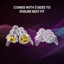 Load image into Gallery viewer, Noise-Cancelling Earplugs with Gold Filters - Perfect for Concerts &amp; Raves