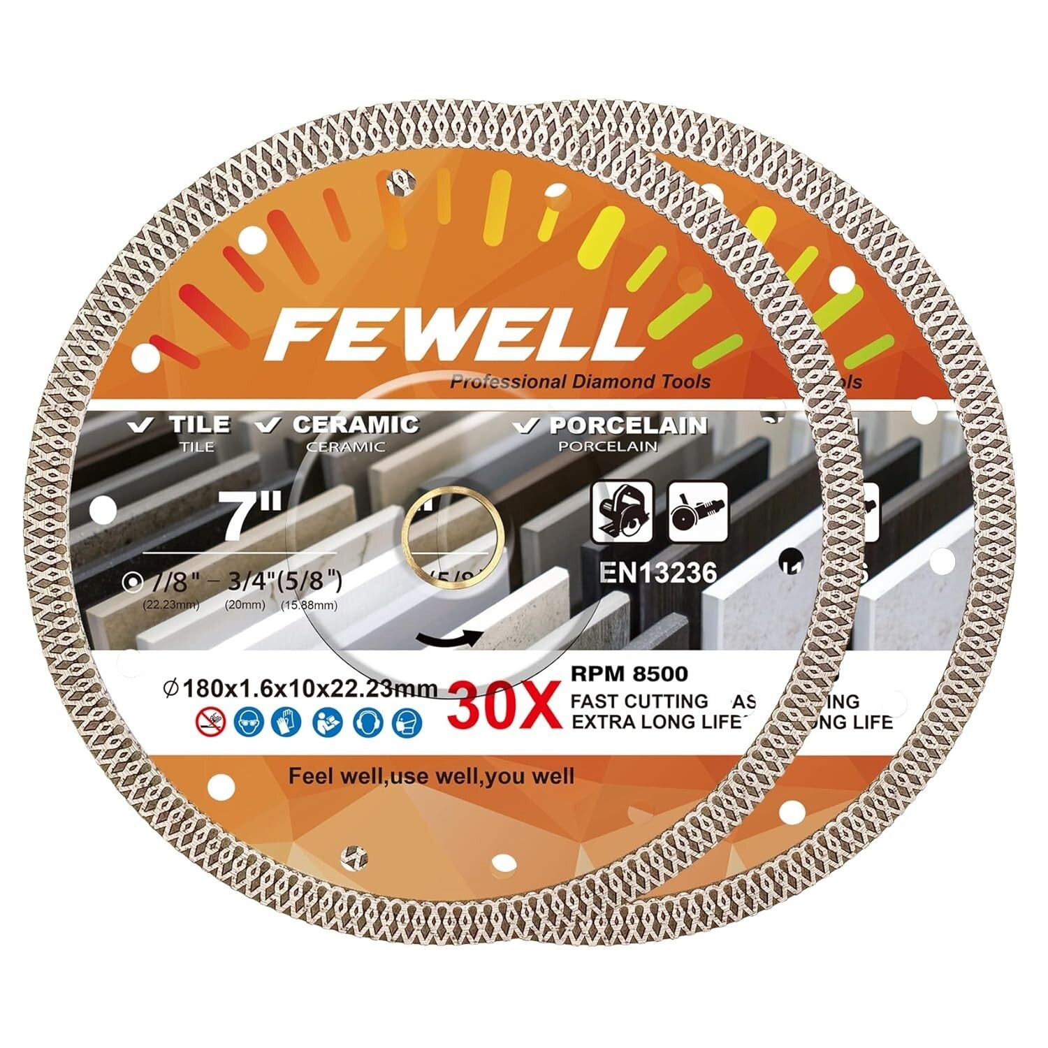 Professional 7 Inch Diamond Blades for Ultra-Fast Ceramic & Porcelain Cutting