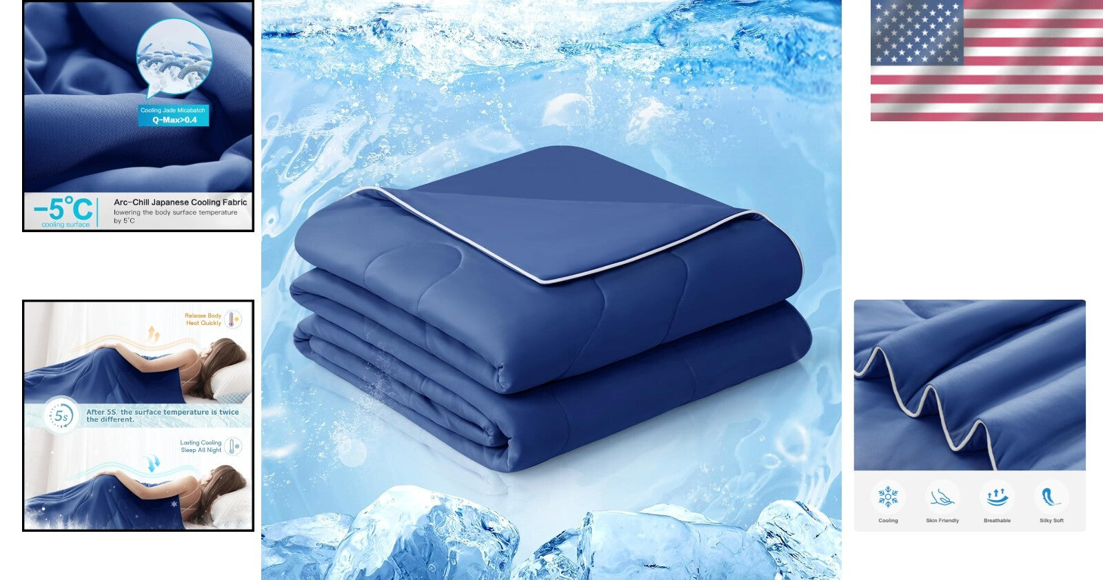 Ultra-Cooling Queen Comforter with Soft Fluffy Fabric - Perfect for Hot Sleepers