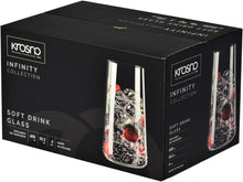 Load image into Gallery viewer, Set of 6 Modern Highball Glasses - 20 fl oz Clear Drinking Cups, Dishwasher Safe