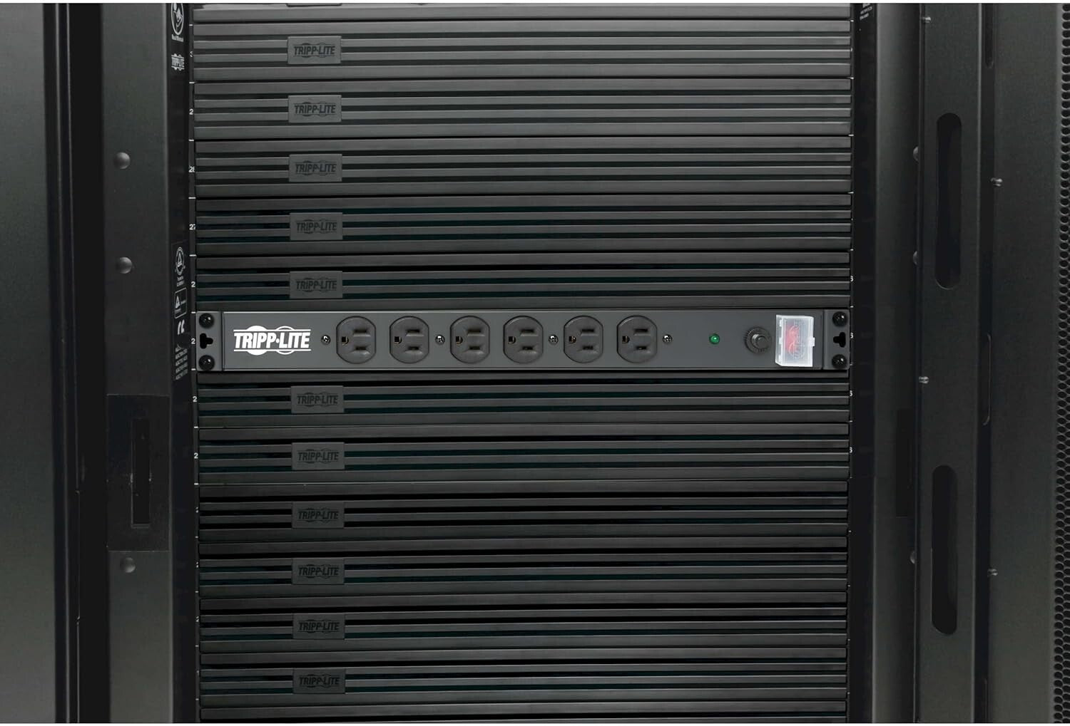 Premium 1U Rackmount Surge Protection Power Strip – 15A, 14 Outlets, 15ft Cord