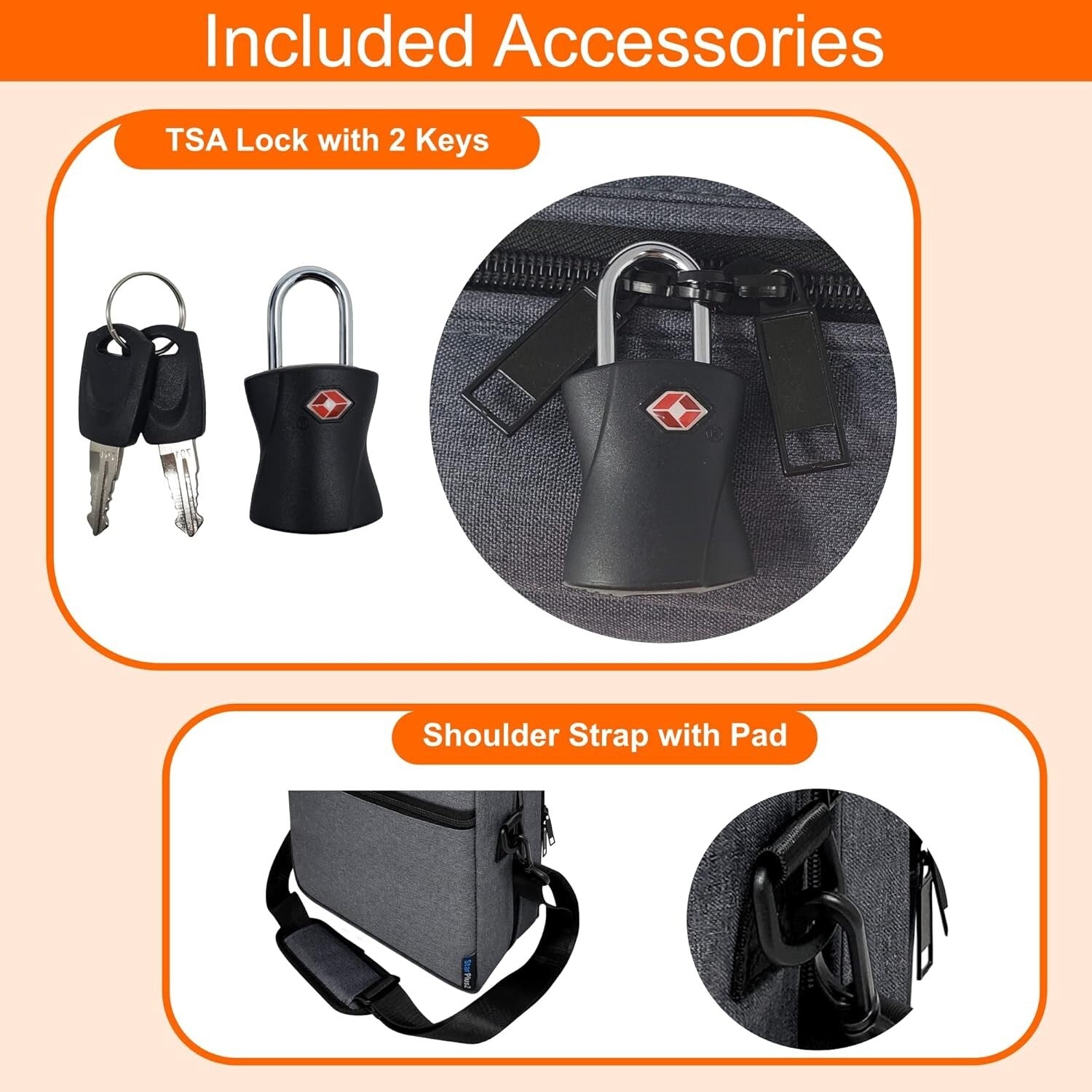 Extra-Large Pill Bottle Organizer: Travel Medicine Bag with Lock & 19 Pockets