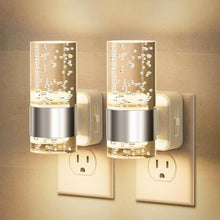 Load image into Gallery viewer, 2 Pack Adjustable Brightness LED Night Lights with Automatic Light Sensor