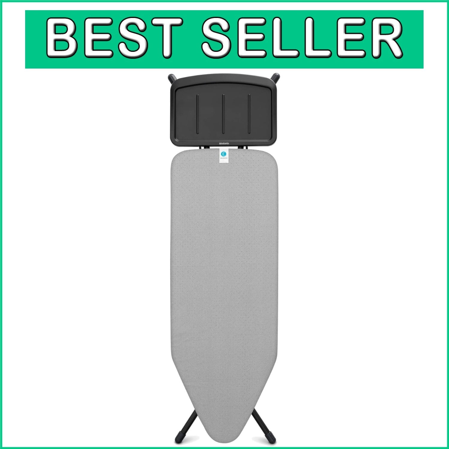 Extra Large 49x18 Inch Ironing Board C with Adjustable Height and Steam Holder