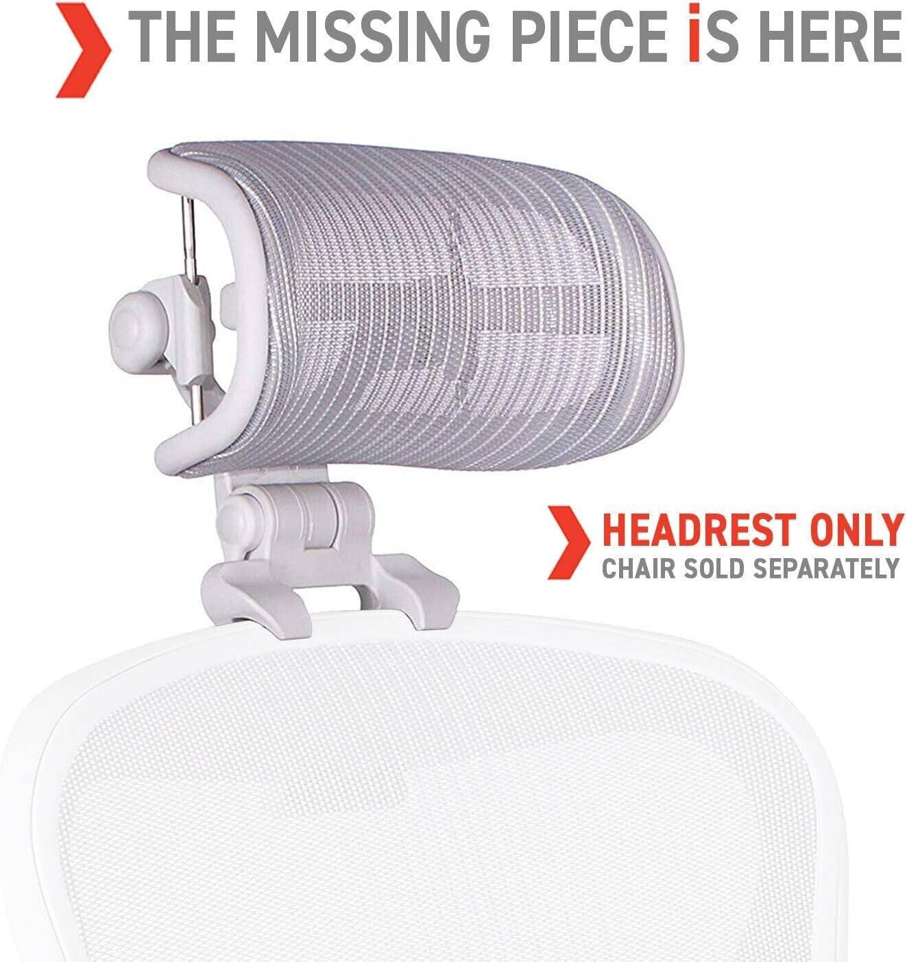 Adjustable Headrest for Herman Miller Aeron H4 Chair in Stylish Mineral Finish