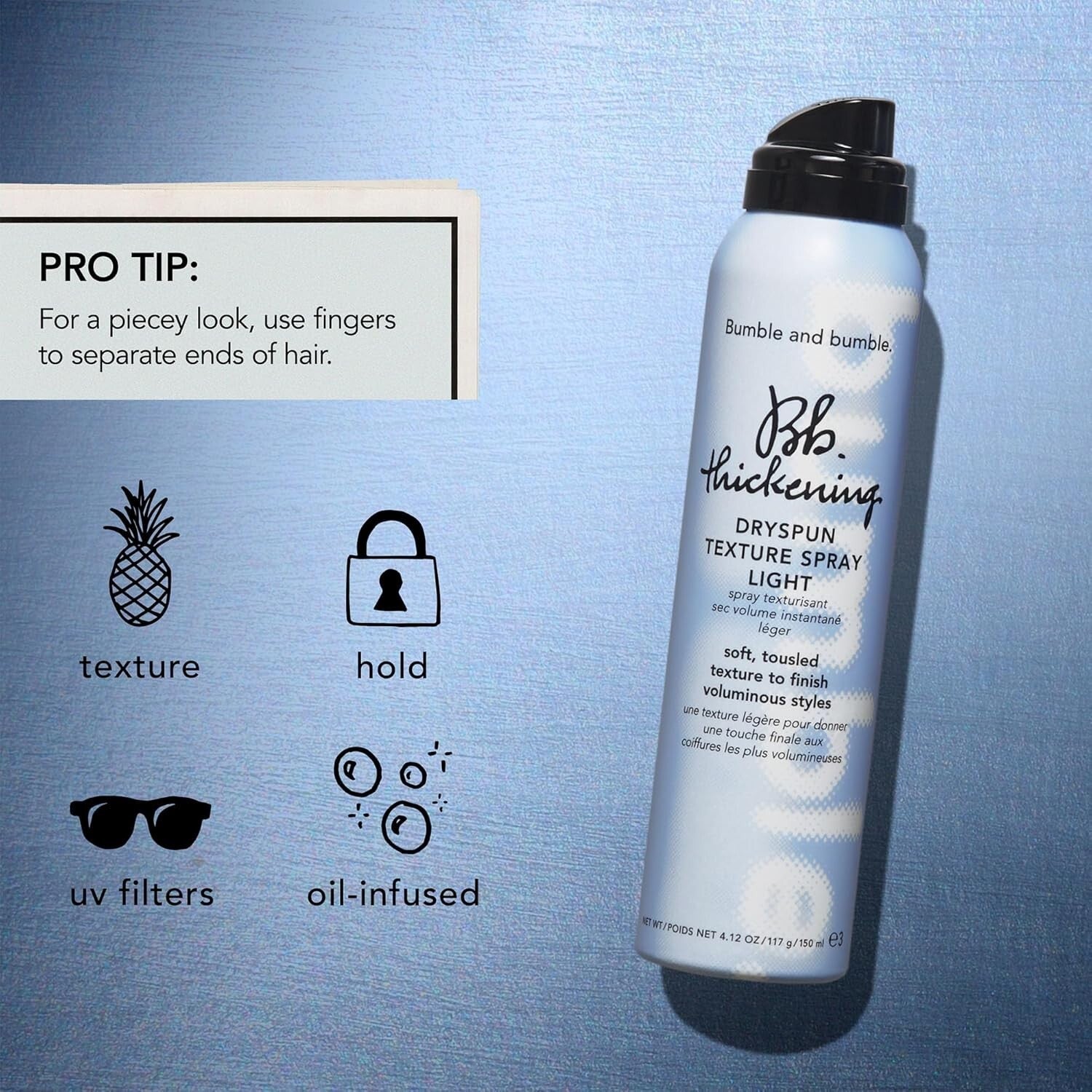 Airy Dimension Texture Spray - Safe & Effective for Curly to Straight Hair 150ml