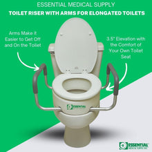 Load image into Gallery viewer, Durable Elevated Toilet Seat Riser for Easy Access - Fits Elongated Toilets Only