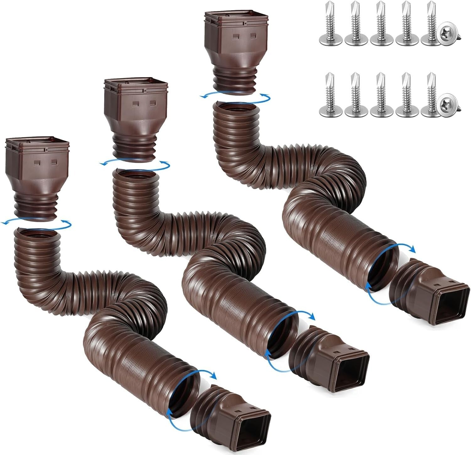 Extendable Downspout Drain Pipe - Fits Standard Downspouts, Weatherproof Design
