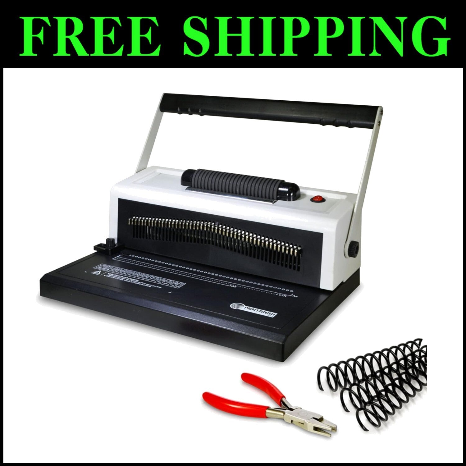 S25A Coil Binding System - 20 Sheets, Electric Inserter & FREE Coils Included