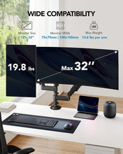 Load image into Gallery viewer, Ergonomic Dual Display Monitor Stand - Tilt/Swivel/Rotate for Optimal Viewing