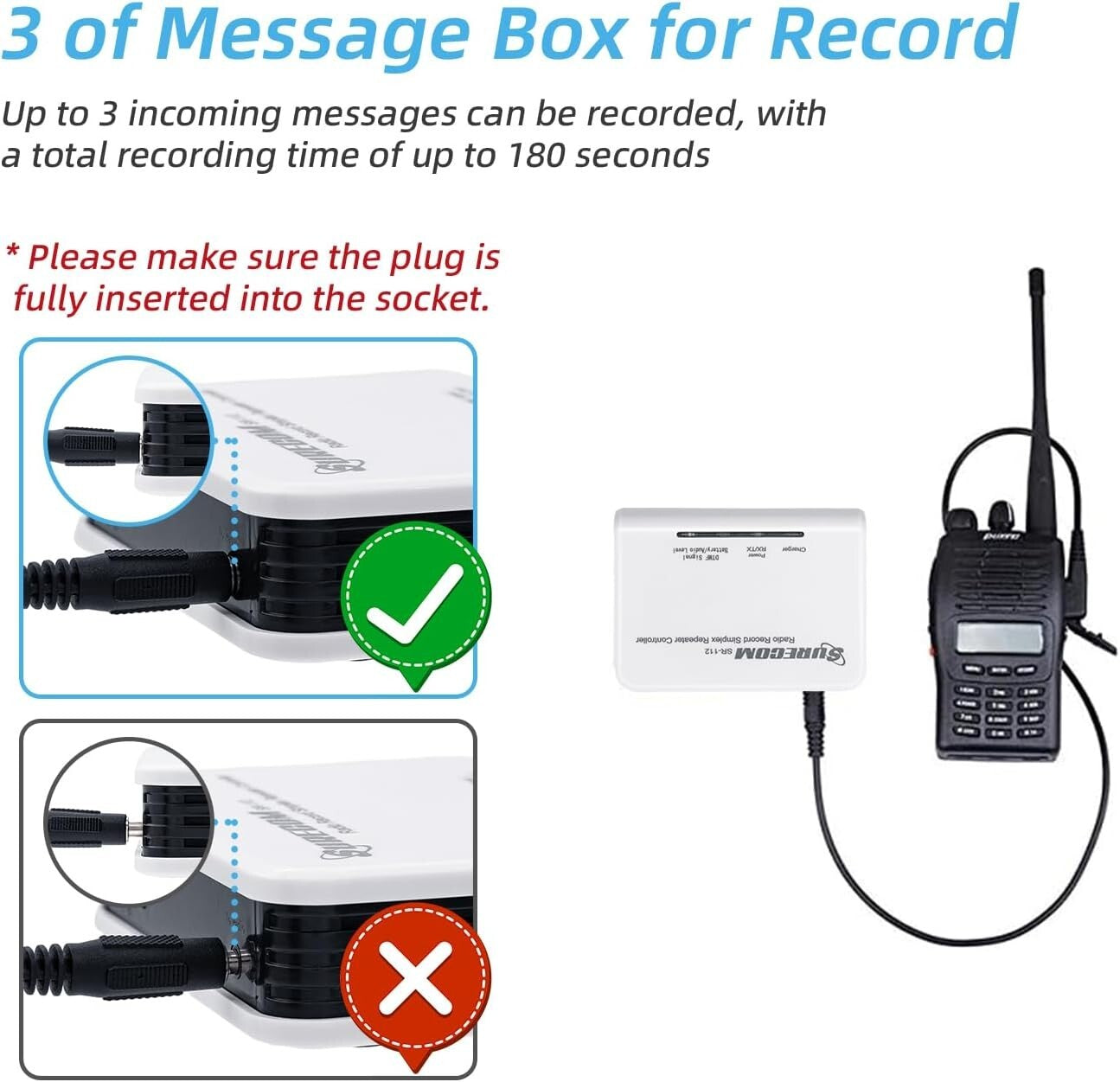 Rechargeable Simplex Repeater Controller - Premium Radio Device, 16 Channels
