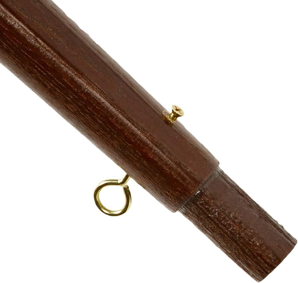 Elegant 7-Feet Indoor Oak Flagpole with Brass Joint - Perfect for Displays