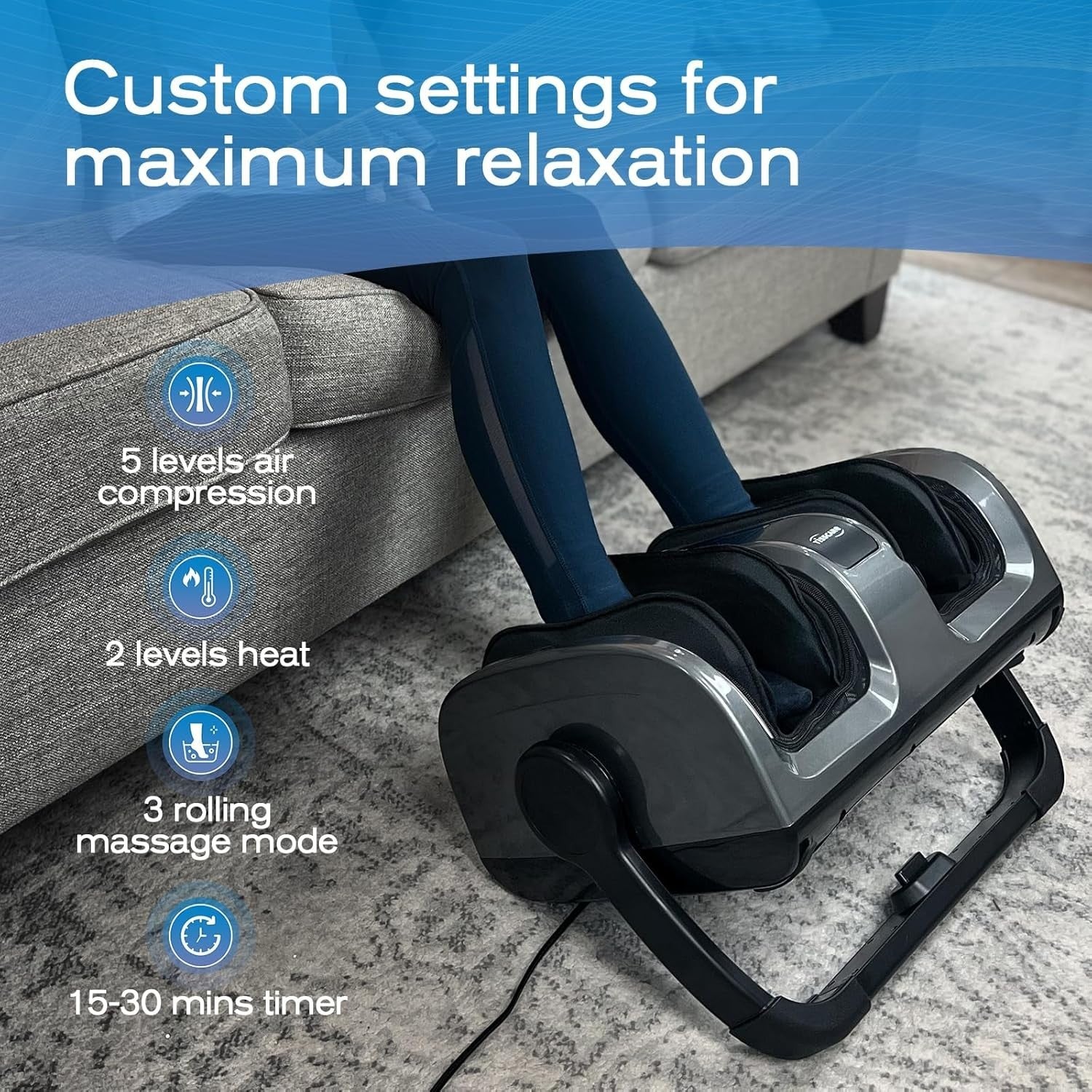 Customizable Shiatsu Foot Massager with Heat for Optimal Comfort - Ideal Gift