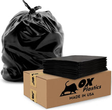 Load image into Gallery viewer, Premium 55 Gallon Trash Bags - 100 Pack 3 MIL Puncture-Resistant, Recyclable