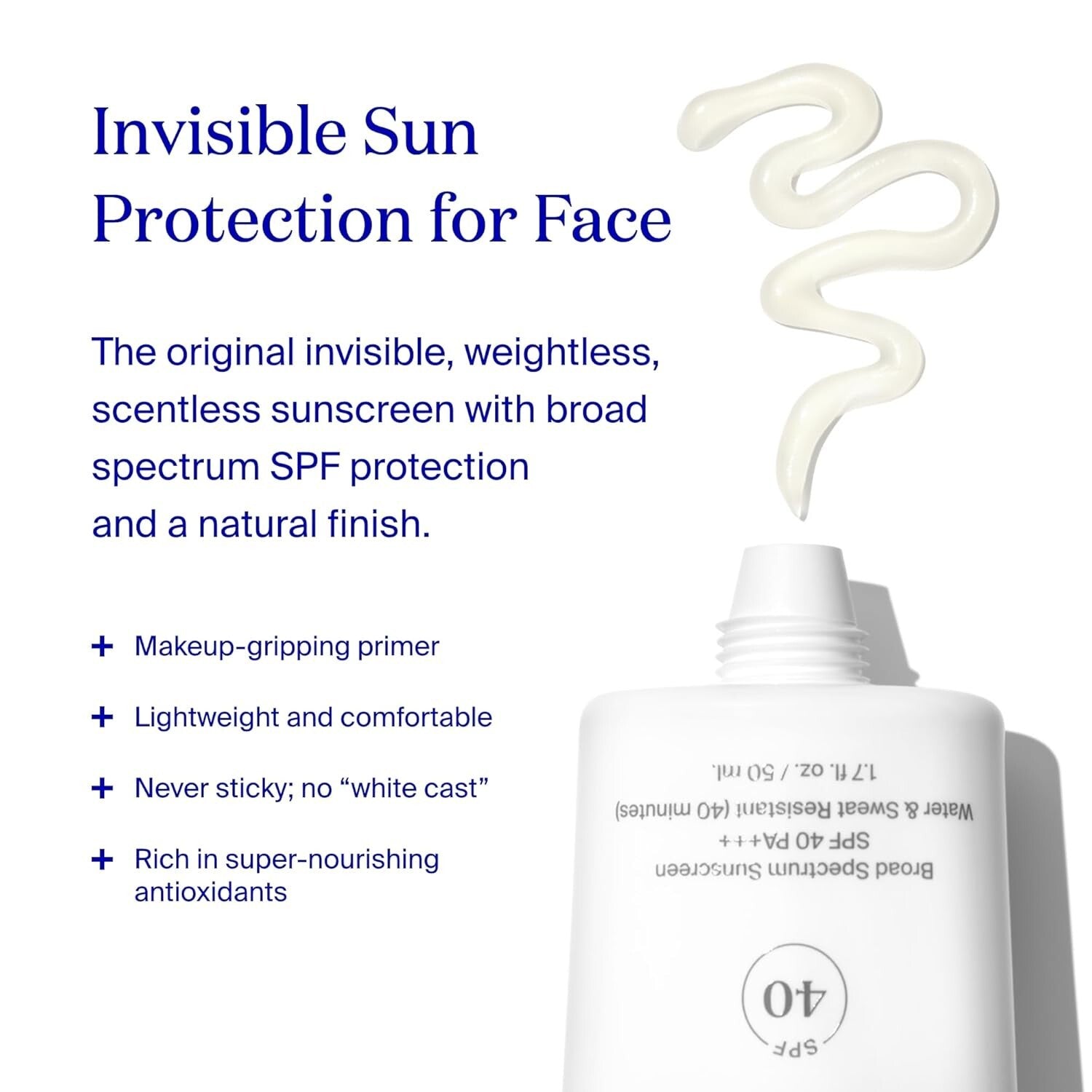 Unseen Sunscreen SPF 40 - Invisible Broad Spectrum Face Primer & Protector