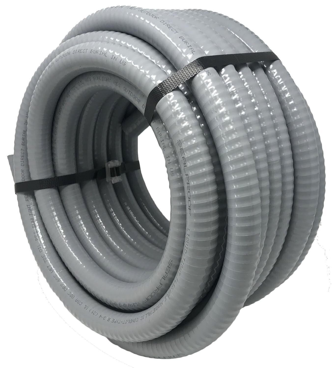 Flexible 100ft Non-Metallic Electrical Conduit, 3/4" Diameter, Easy Install