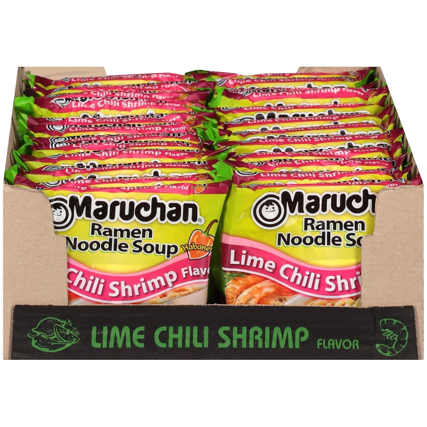 Convenient 48 Units of Ramen Lime Chili Shrimp Flavor - Ideal for Students