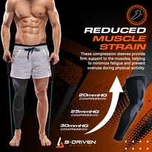 Load image into Gallery viewer, 20-30mmHg Full Leg Compression Sleeves - Thigh to Ankle Support for Sports