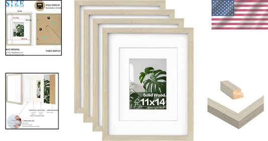 Premium Solid Wood Photo Frames in Distressed Finish - Easy Mounting & Display