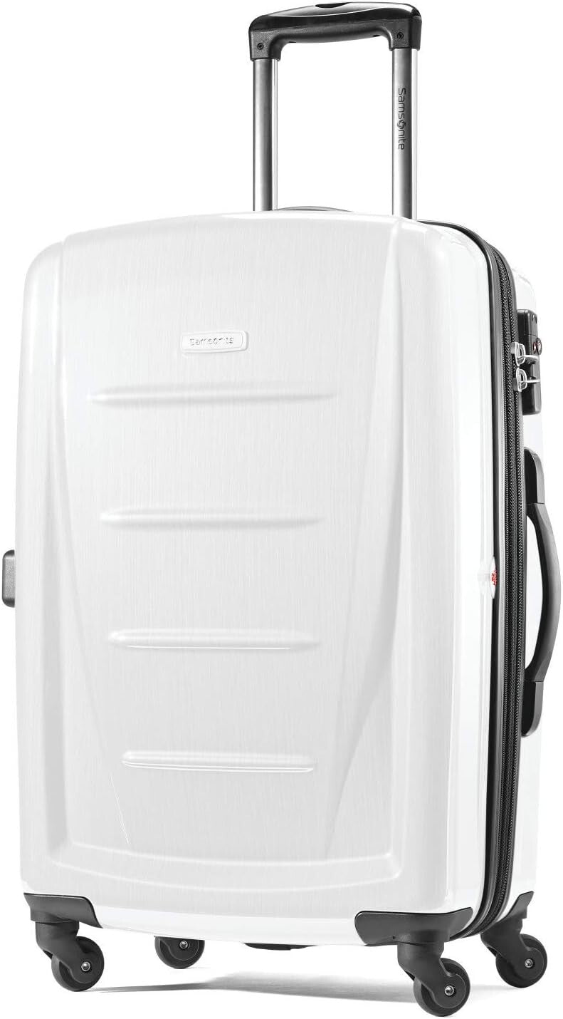 28-Inch Polycarbonate Spinner Luggage with TSA Locks & Stylish Brushed Pattern