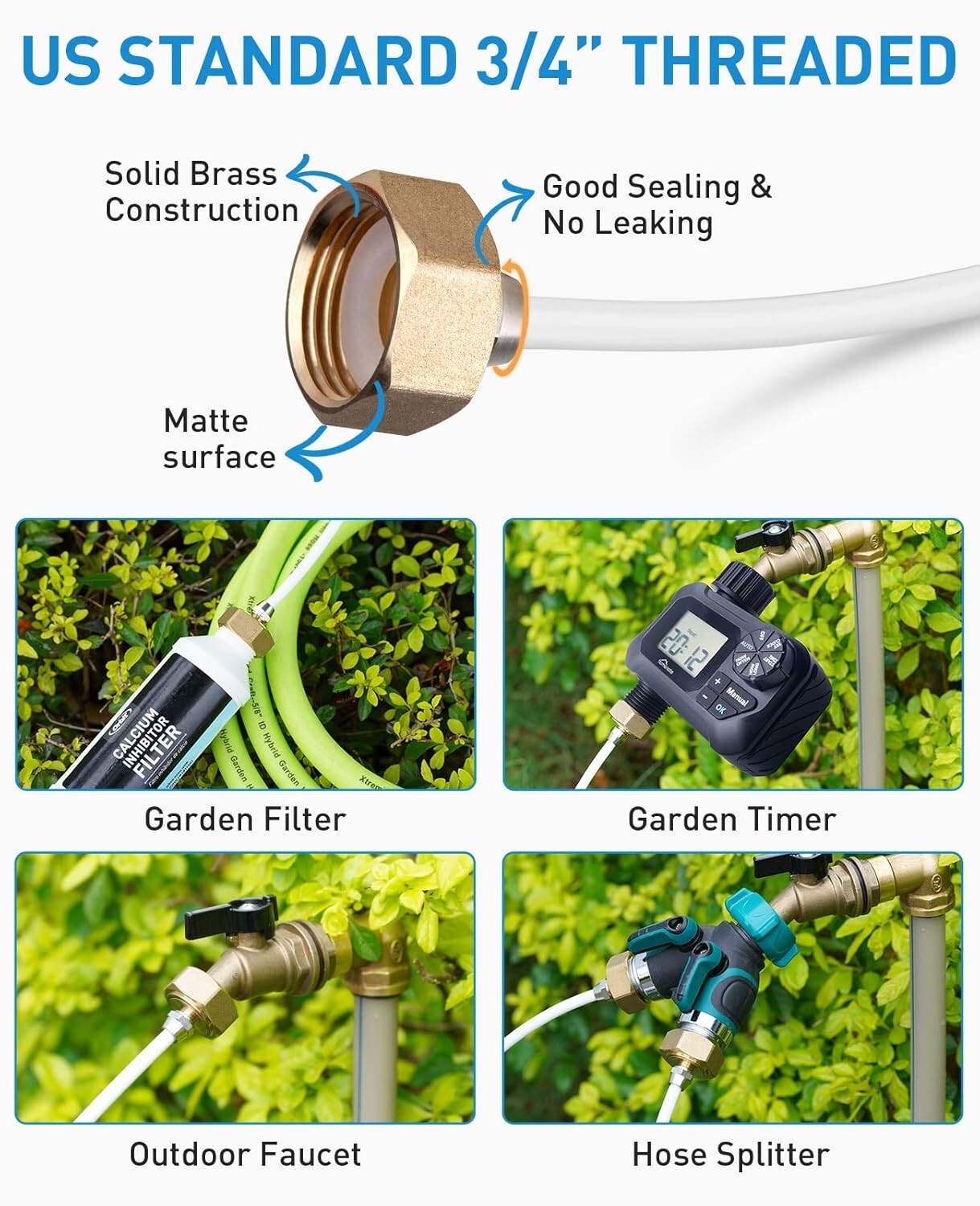 92FT Misting Cooling System with 26 Brass Nozzles for Ultimate Outdoor Comfort