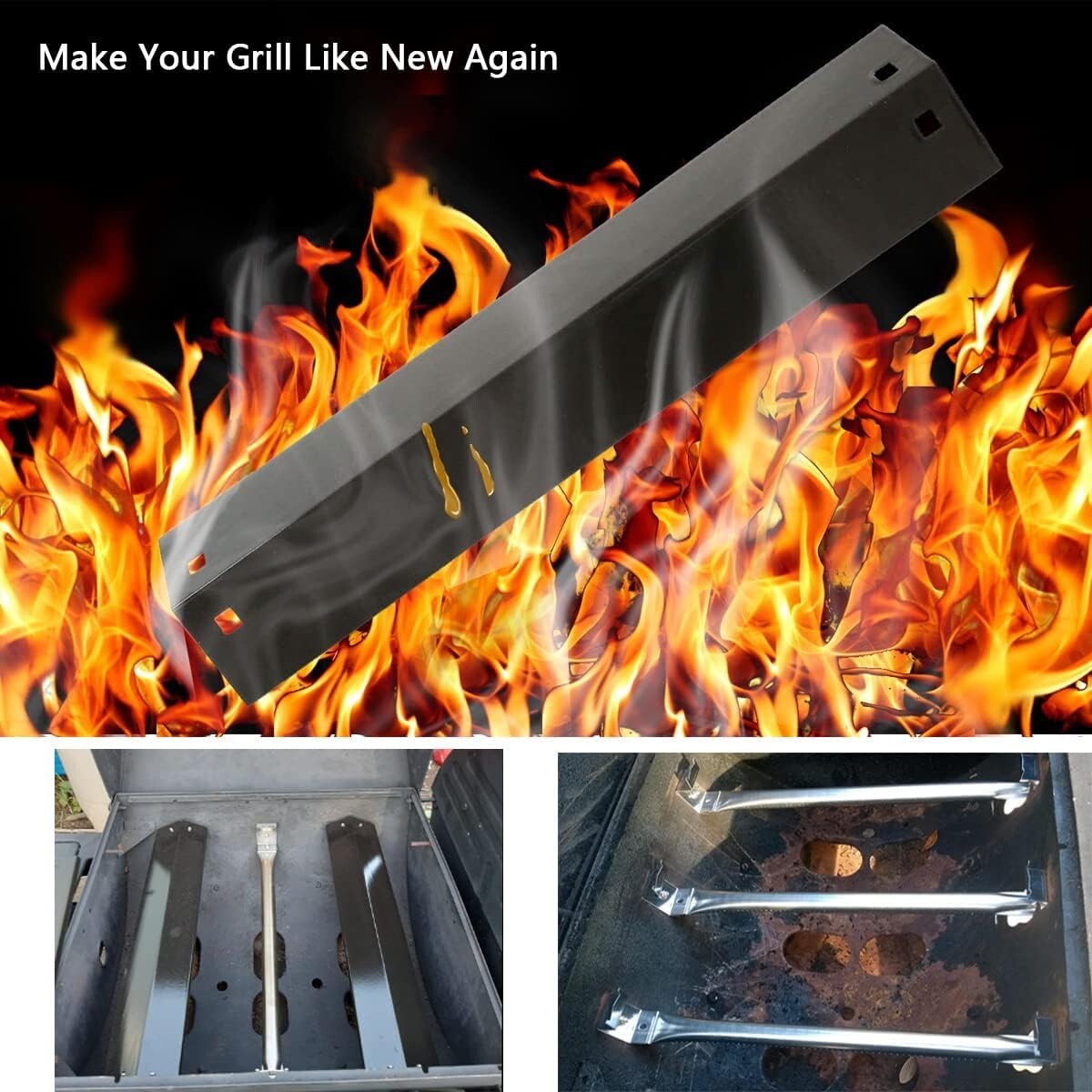 Durable Gas Grill Replacement Kit for Chargriller 4000, 5252 Models - 9 Pieces