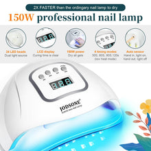 Load image into Gallery viewer, Complete Manicure Set: 32 Gel Nail Polishes &amp; LED Dryer for Home Spa Experience