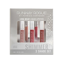 Load image into Gallery viewer, Glamorous Sunset Trio Mini Liquid Lipsticks - Soft Light, Day Rate, Film Noir