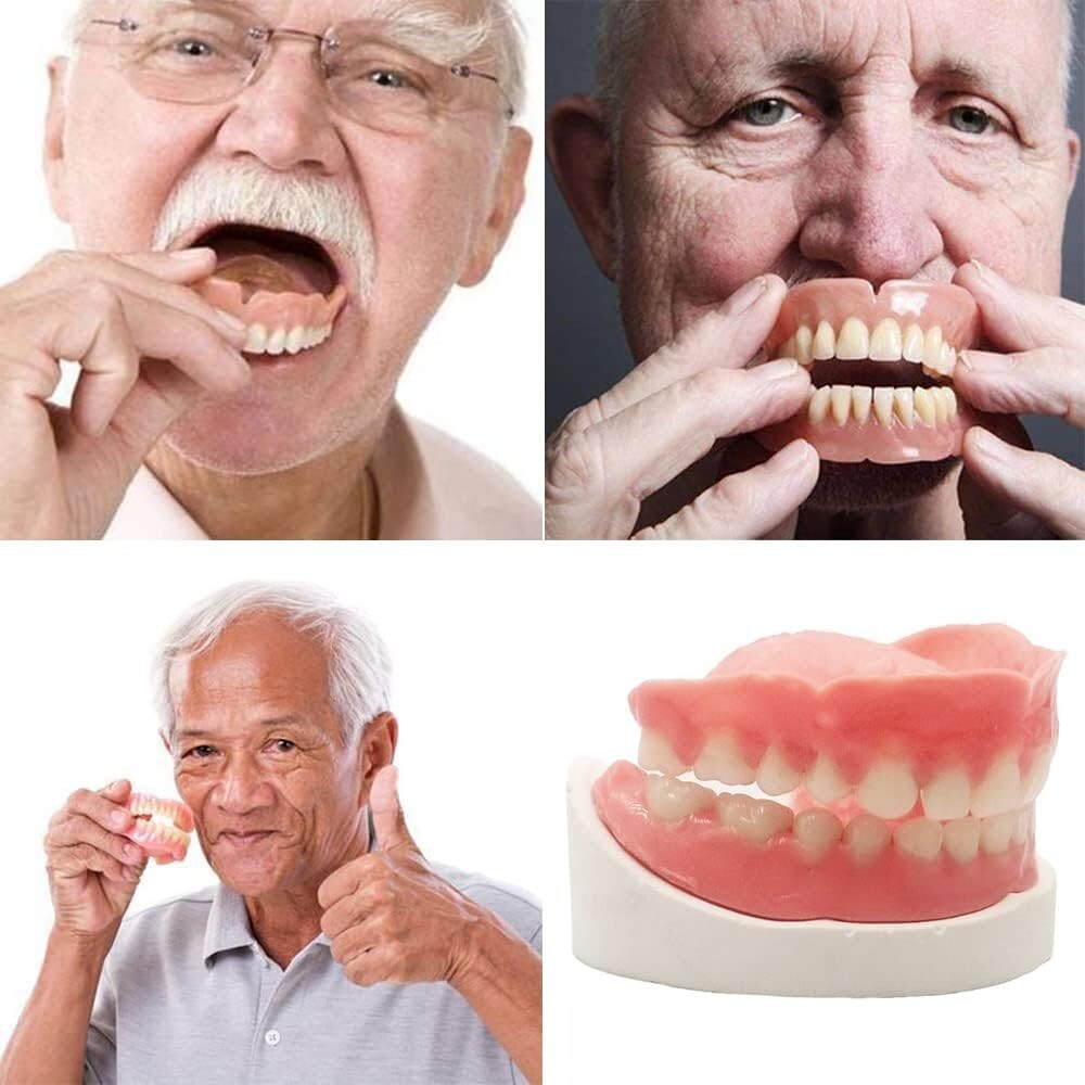 Customizable DIY Denture Solution - Full Top & Bottom Teeth for Confident Smiles
