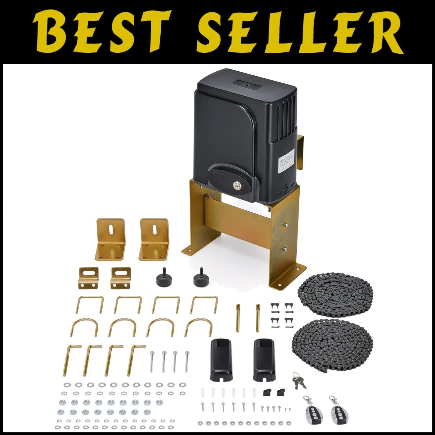 Automatic Electric Gate Opener Kit with App Control - 40 ft, 1400 lb Capacity