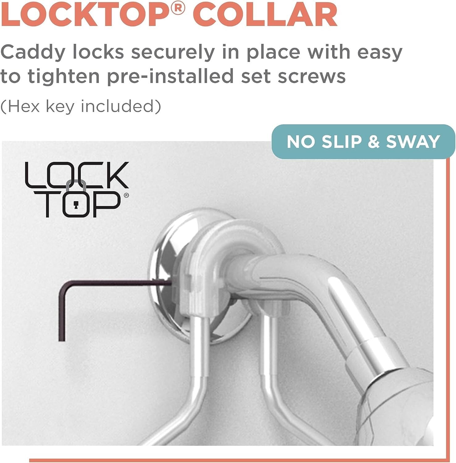 Rustproof Aluminum Shower Caddy - 2-Shelf Overhead Organizer in Satin Chrome