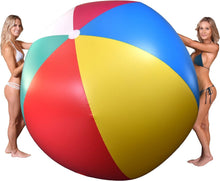 Load image into Gallery viewer, Extra Large 6 ft Inflatable Beach Ball with Quick Inflation – Fun for All Ages