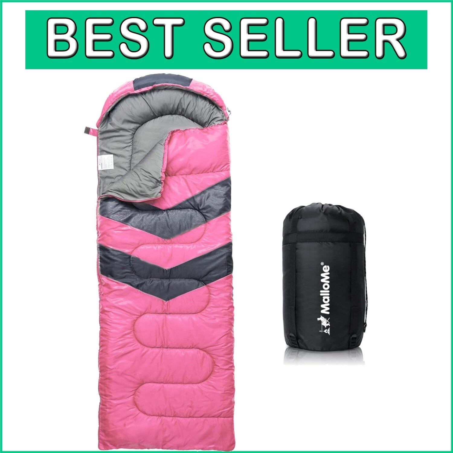 All-Season Backpacking Sleeping Bag - Warm & Comfortable for 10-12 Year Olds