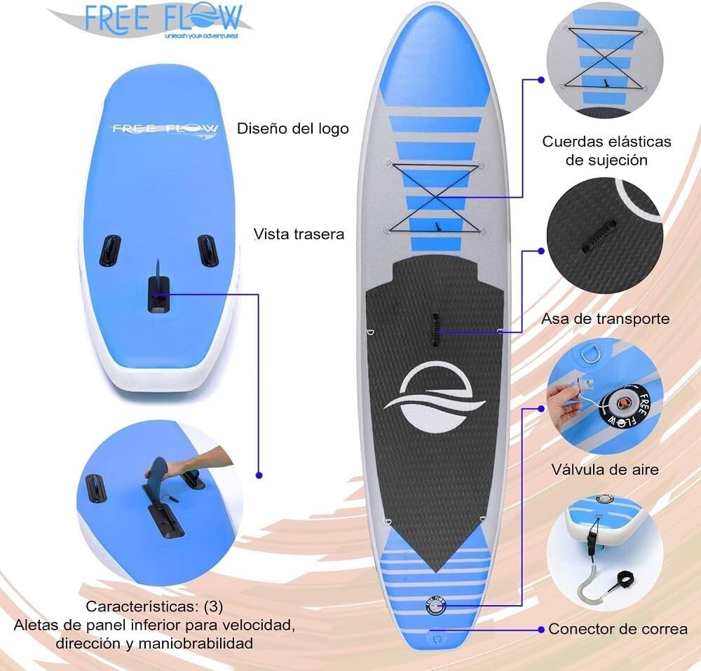 10'6" x 32" Wide Stable Paddle Board Kit with Premium Accessories for All Levels