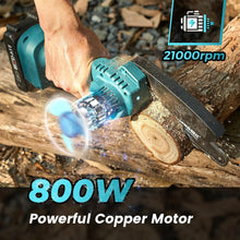 Load image into Gallery viewer, Cordless 6-Inch Mini Chainsaw with 2 Batteries - Ideal for Pruning and Cutting