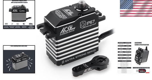 55KG High Torque Programmable Waterproof Brushless RC Servo Motor for 1/10 Cars