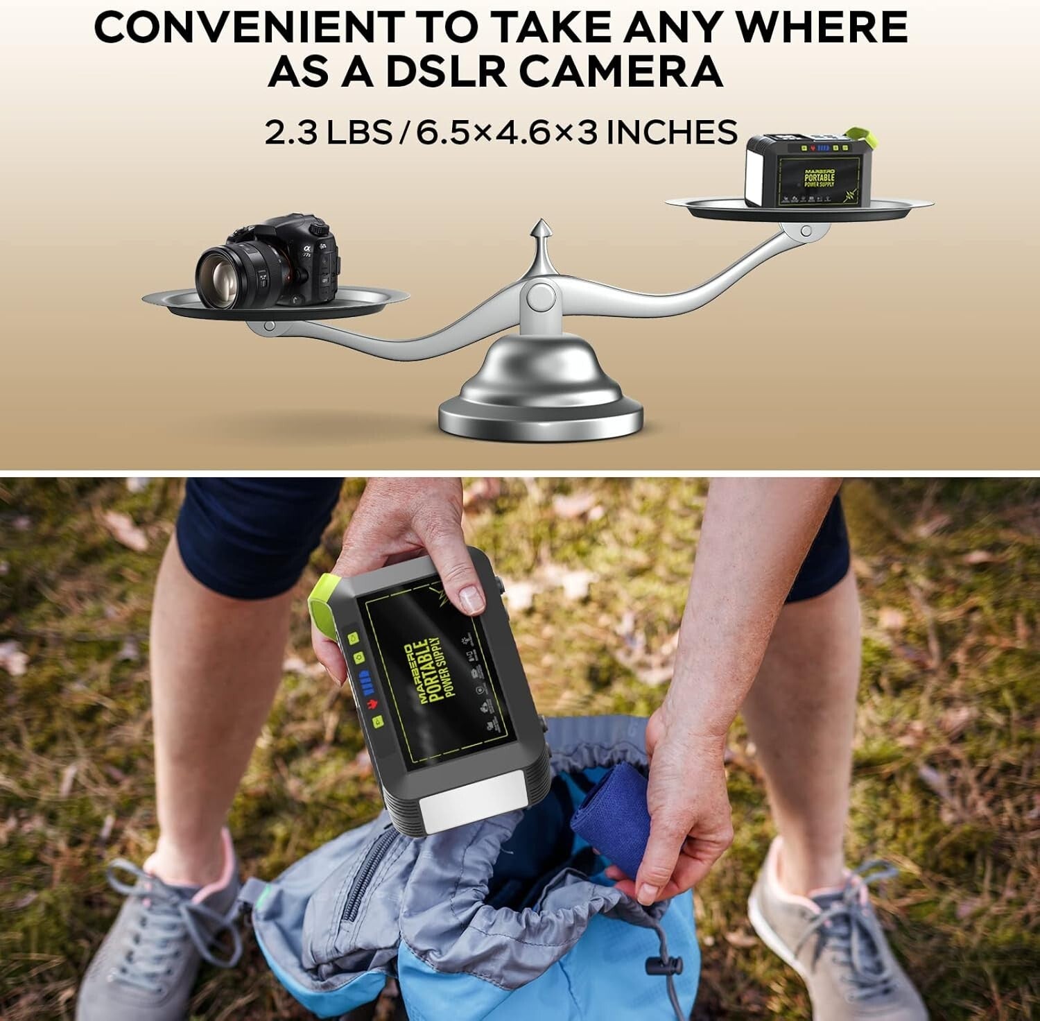 Lightweight Portable Power Station with Multi-Output Ports - Ideal for Travel