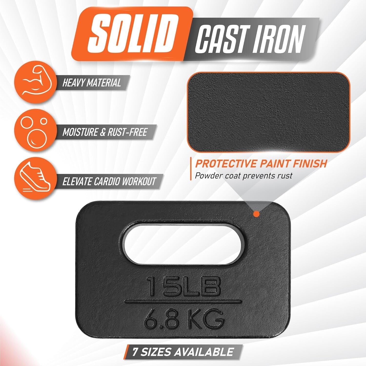 Durable 15LB Ruck Weight Plates with Comfortable Grip for Enhanced Workouts